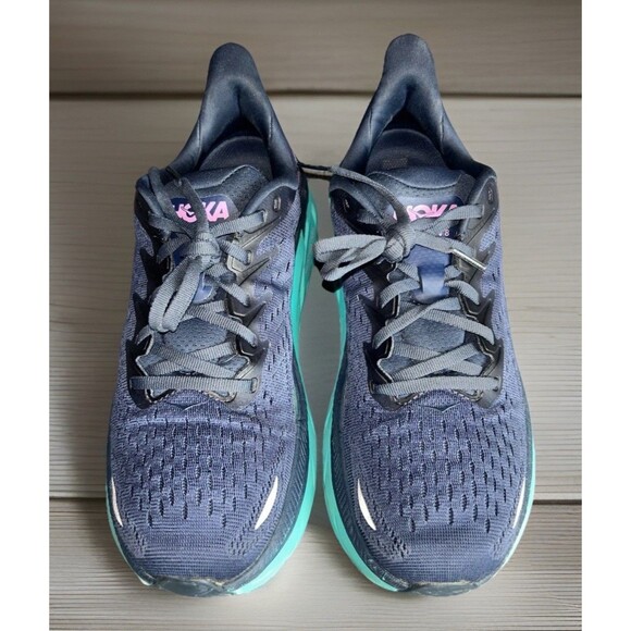 Hoka One One Clifton 8 Running Shoes Womens Navy Outer Space Atlantis Size 10 B - Picture 3 of 10